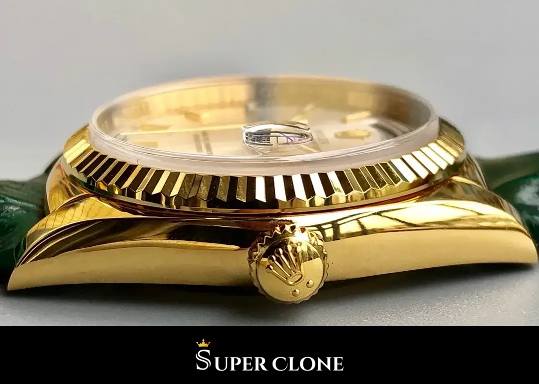 Rolex Day-Date 118138 replica, esfera verde, vista 9
