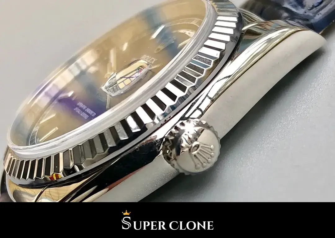 Rolex Day-Date 118139HR replica esfera azul, vista 4