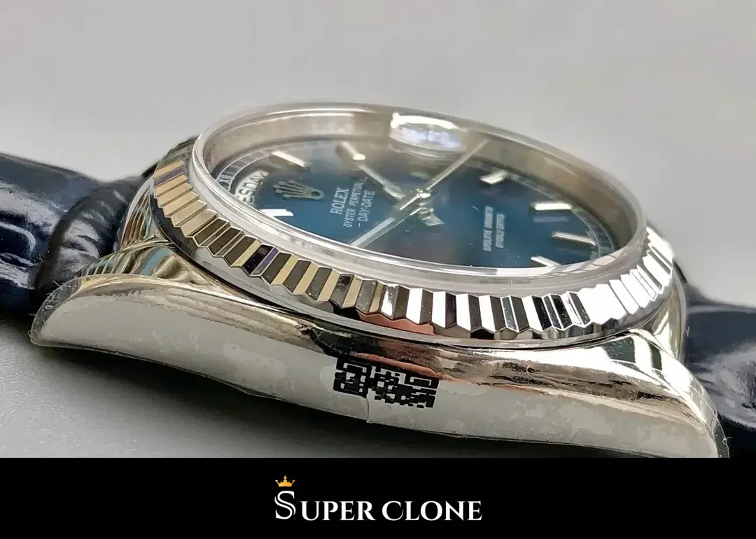 Rolex Day-Date 118139HR replica esfera azul, vista 5