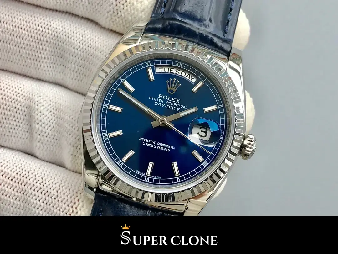 Rolex Day-Date 118139HR replica esfera azul, vista 7