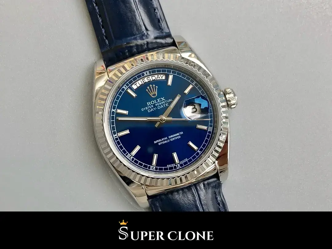 Rolex Day-Date 118139HR replica esfera azul, vista 8