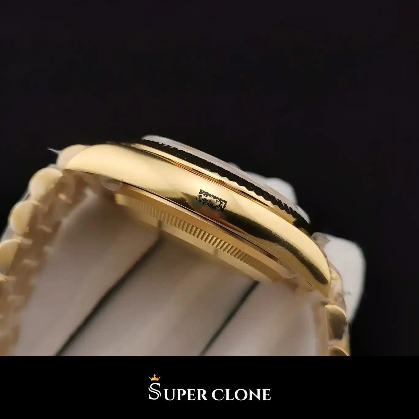 Rolex Day-Date 128238 replica, detalle del brazalete President