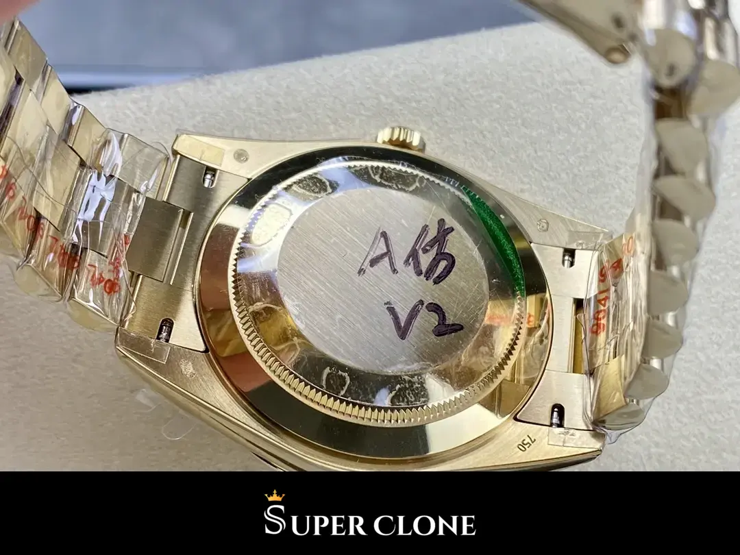 Rolex Day-Date 228238 replica, perfil lateral de la caja