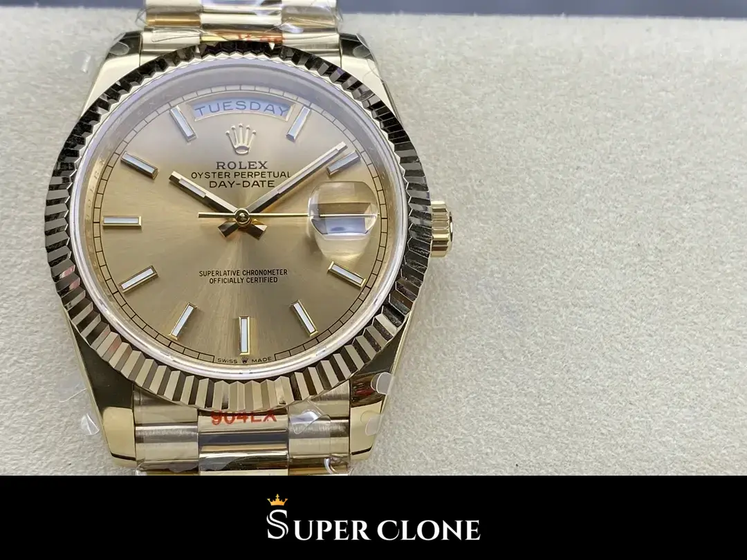 Rolex Day-Date 228238 replica, toma del lume