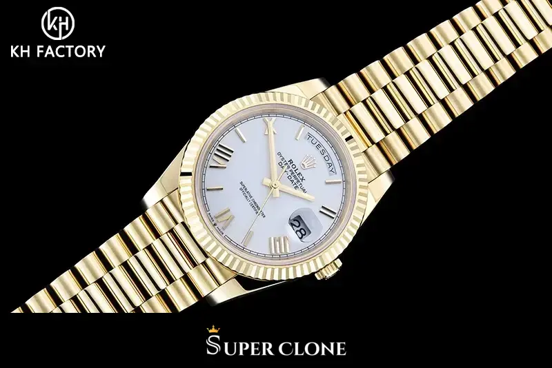 Rolex Day-Date 228238 replica, cierre Crownclasp oculto