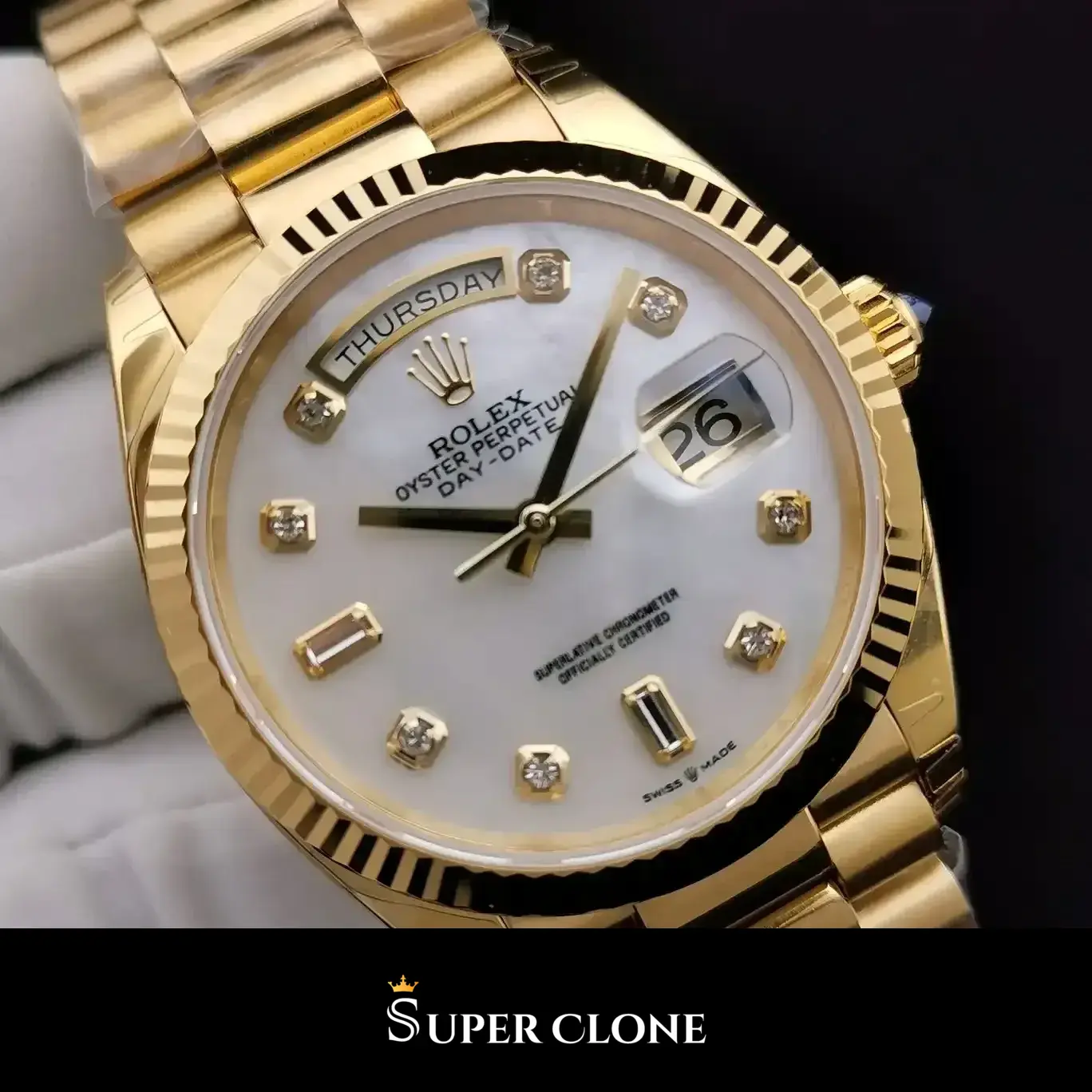 Rolex Day-Date 228239 replica nácar, caja de 36 mm