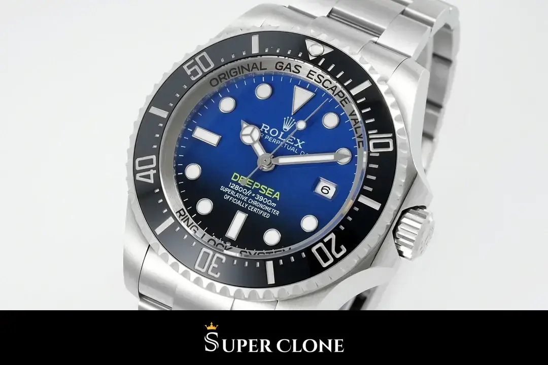 Rolex Deepsea 126660 réplica esfera negra, perfil lateral