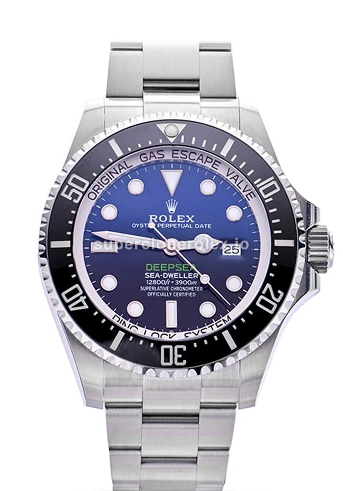 Deepsea 116660 James Cameron réplica automática japonesa esfera negro / azul — vista frontal