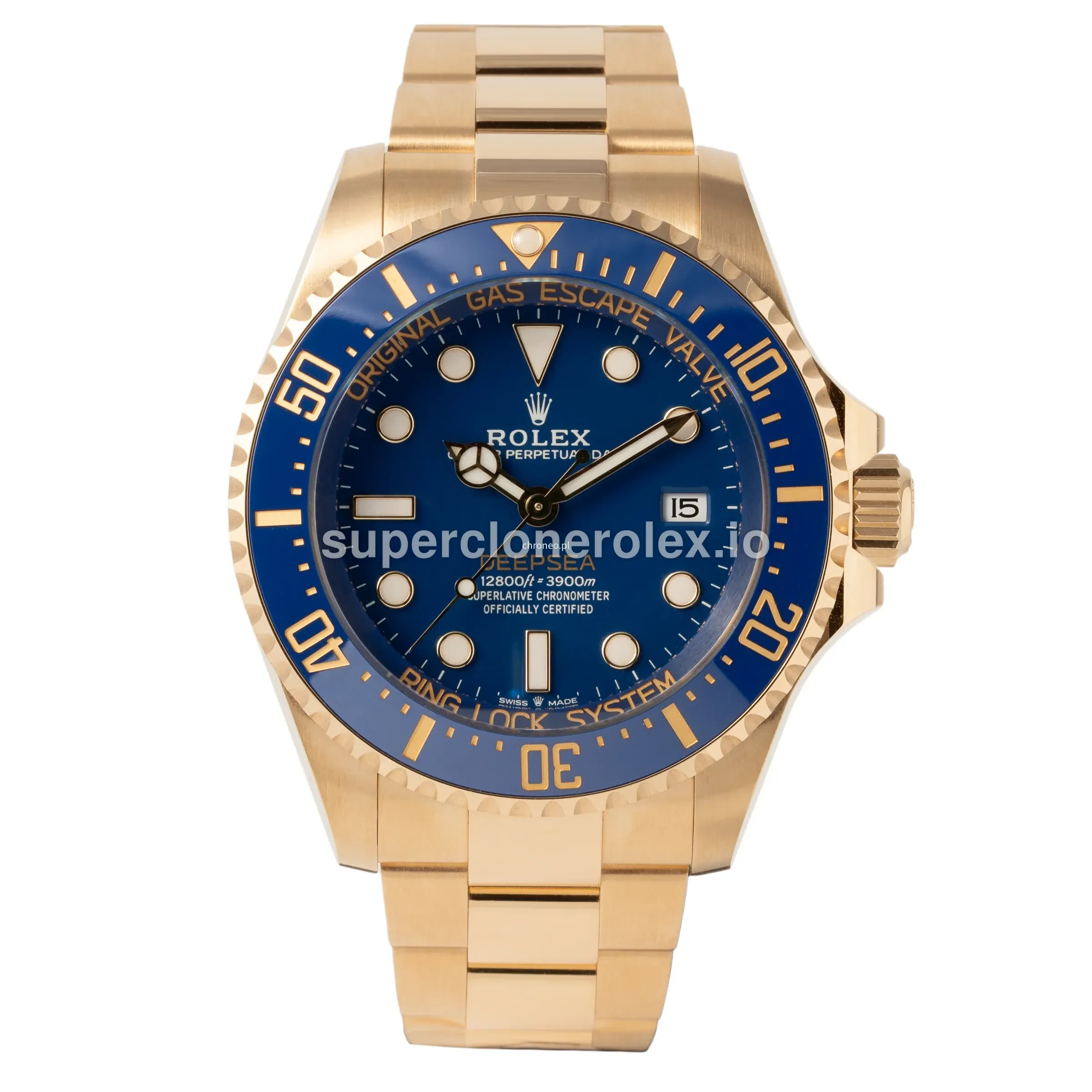 Deepsea 136668LB réplica automática japonesa esfera azul — vista frontal