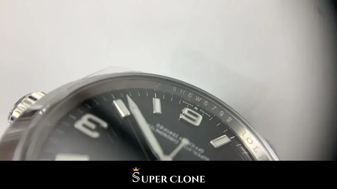 Rolex Explorer 124270 replica esfera negra, vista 8