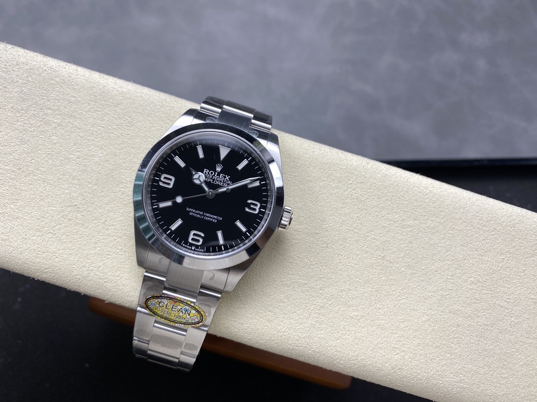 Explorer 224270 replica Miyota 40mm, esfera en primer plano