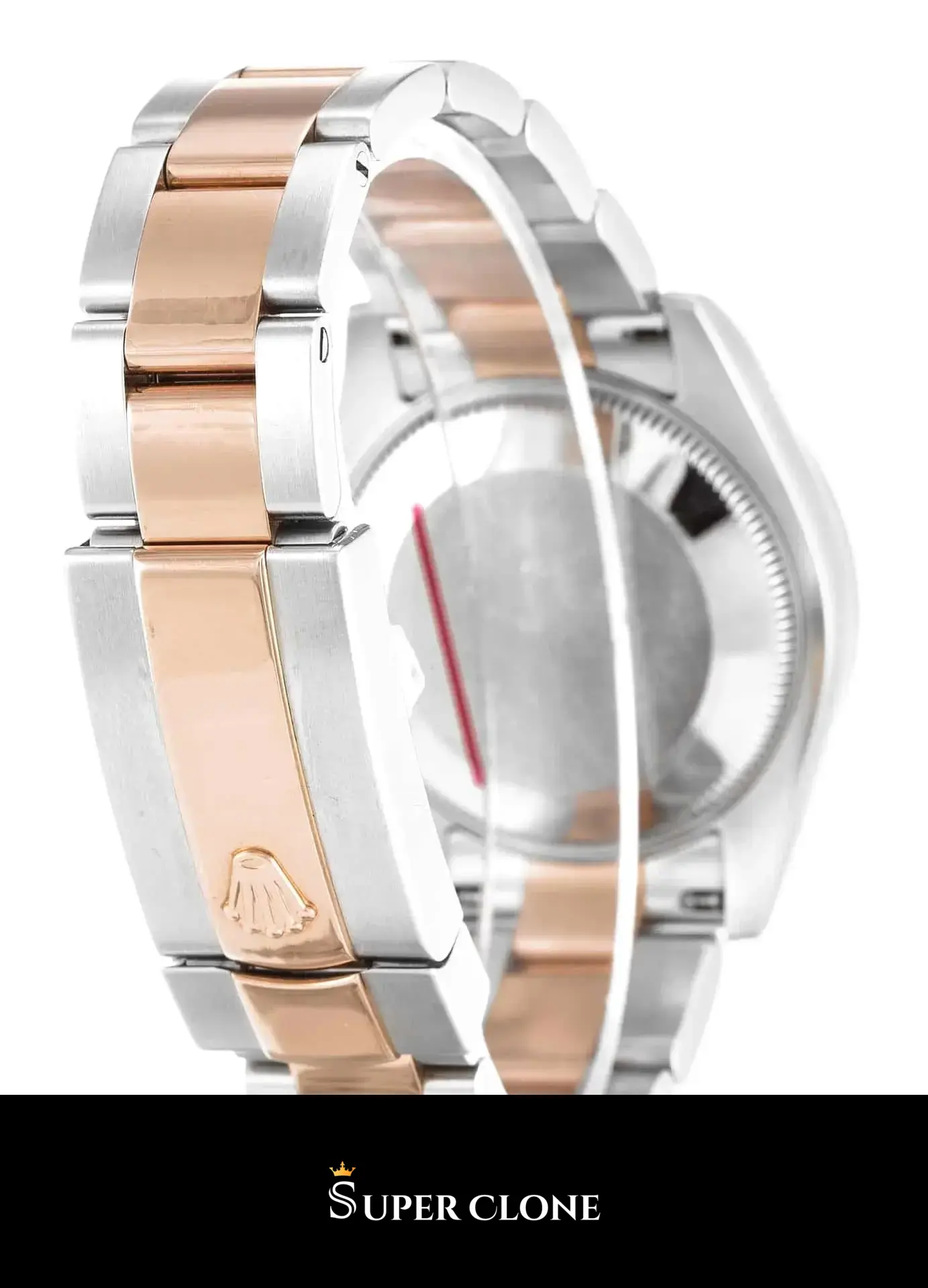 Rolex Lady-Datejust 178341 replica, esfera chocolate, detalle del brazalete Jubilee