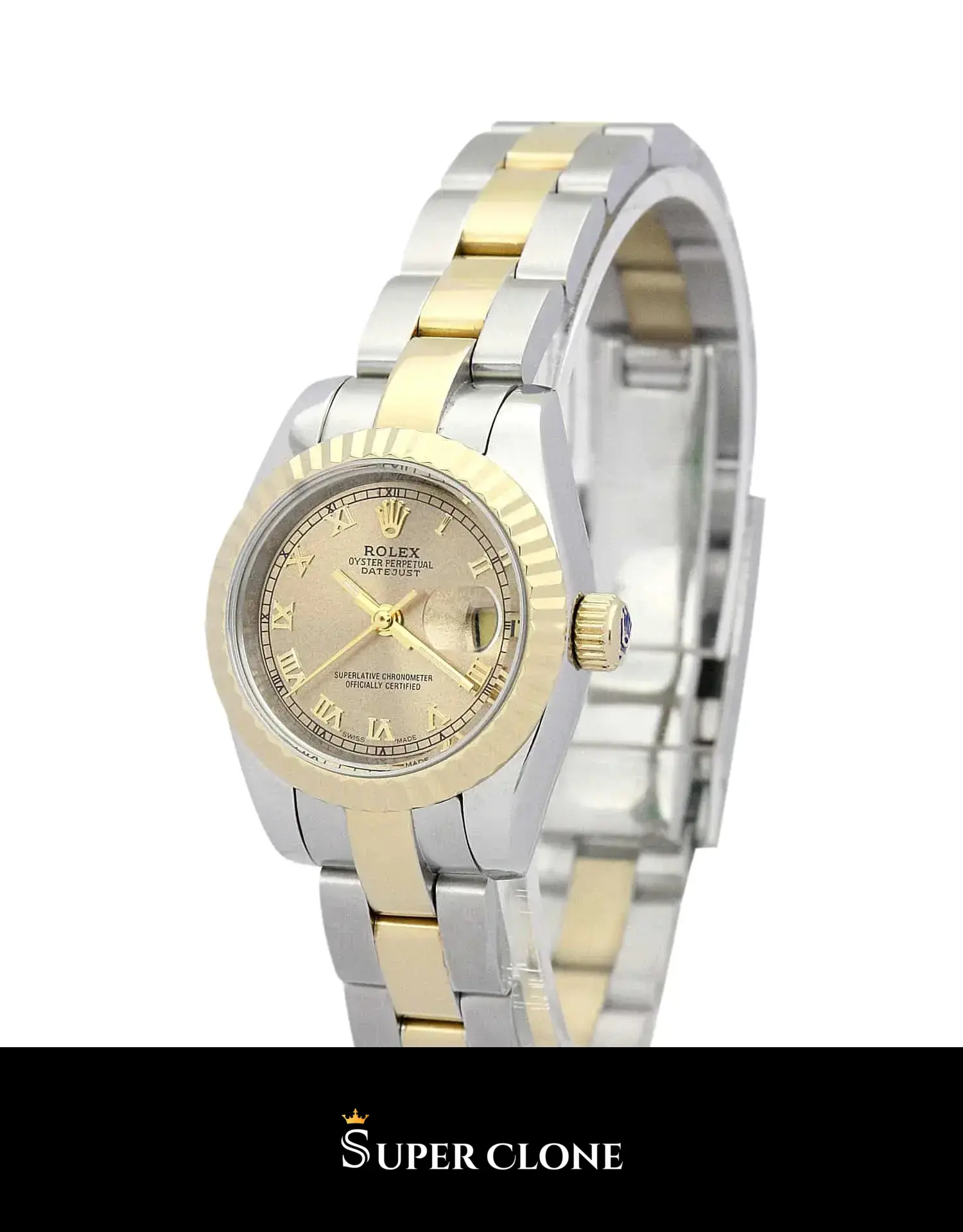 Rolex Lady-Datejust 179163 replica, brazalete Oyster dos tonos