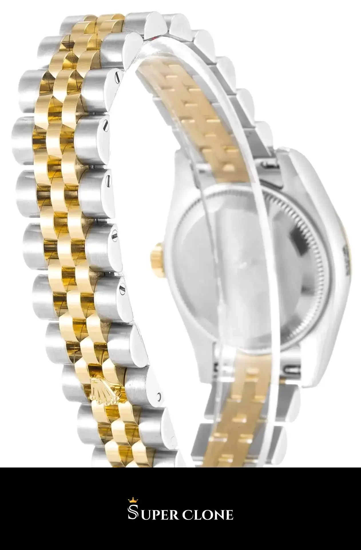 Rolex Lady-Datejust 179173 replica, detalle del brazalete Jubilee bicolor