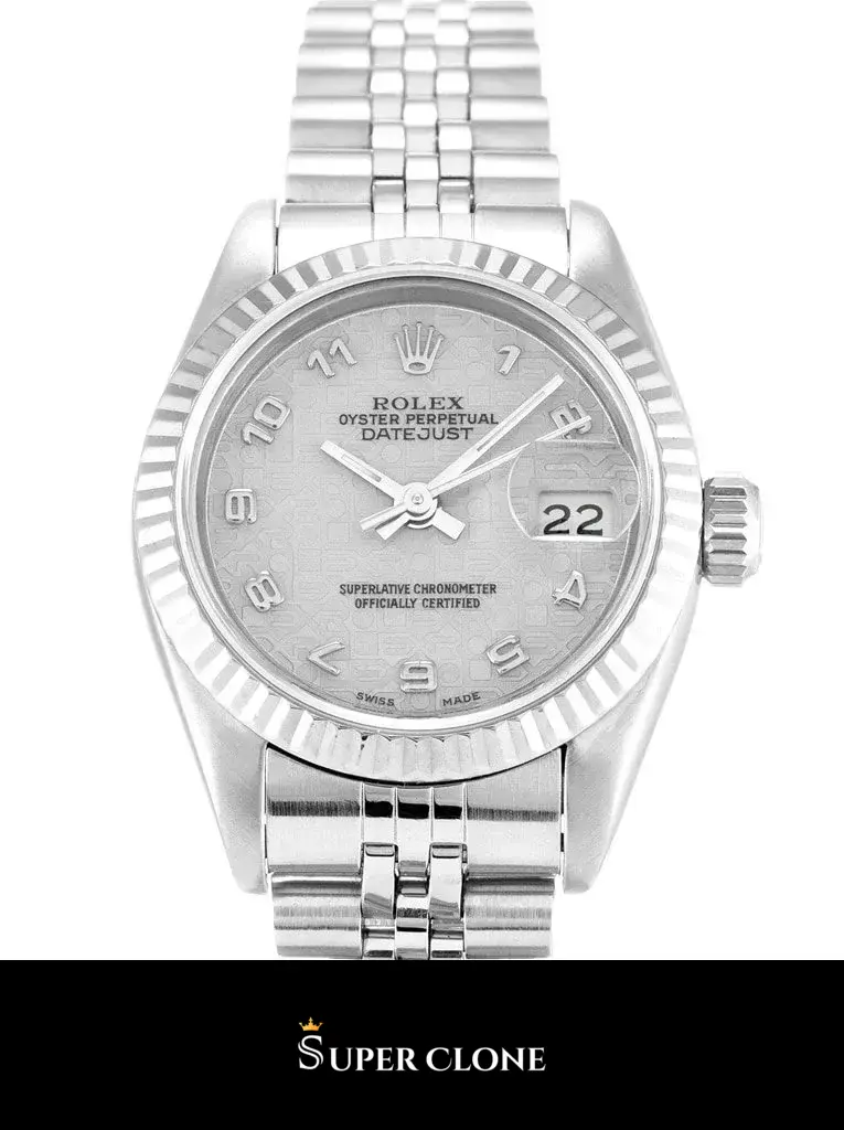Rolex Lady-Datejust 69174 replica, vista 2, esfera plata