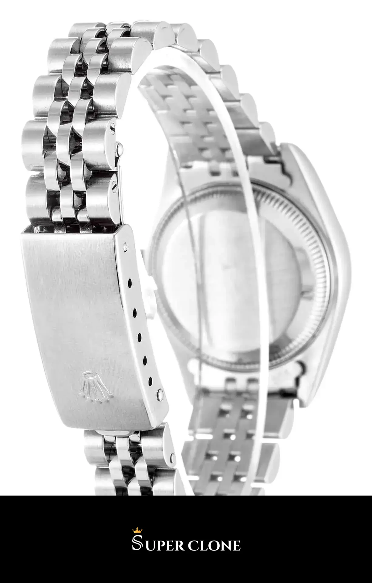 Rolex Lady-Datejust 69174 replica blanca, brazalete Jubilee detalle