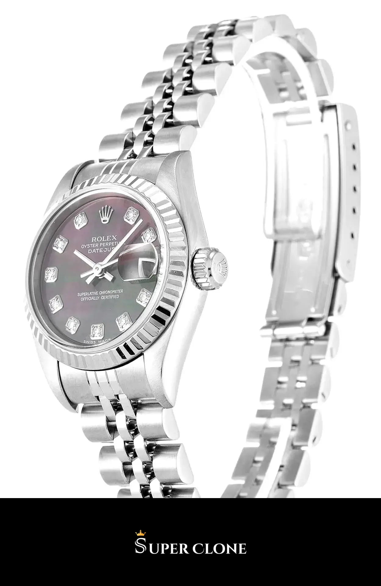 Rolex Lady-Datejust 79174 replica, perfil lateral