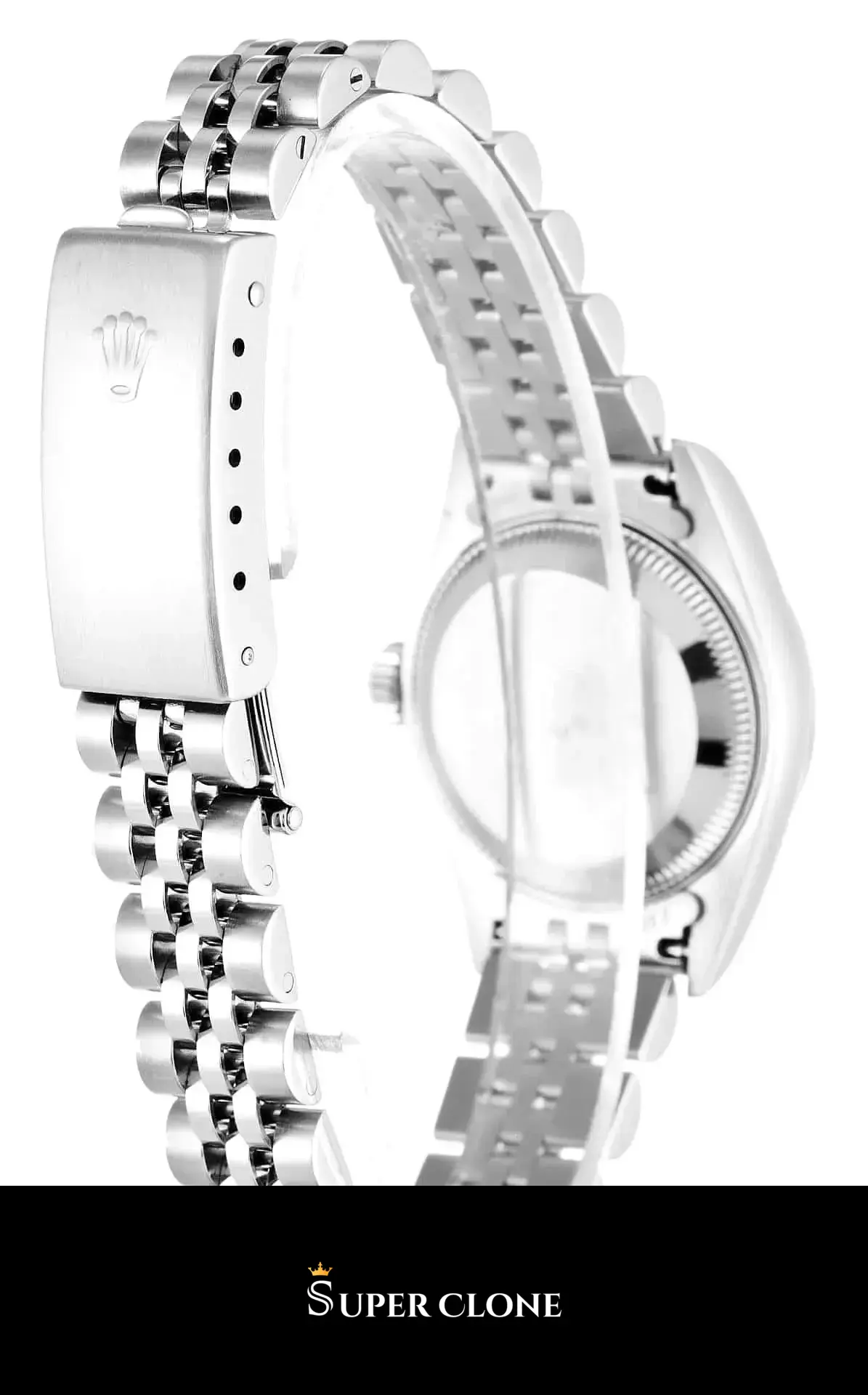 Rolex Lady-Datejust 79174 replica esfera negra, detalle del cierre