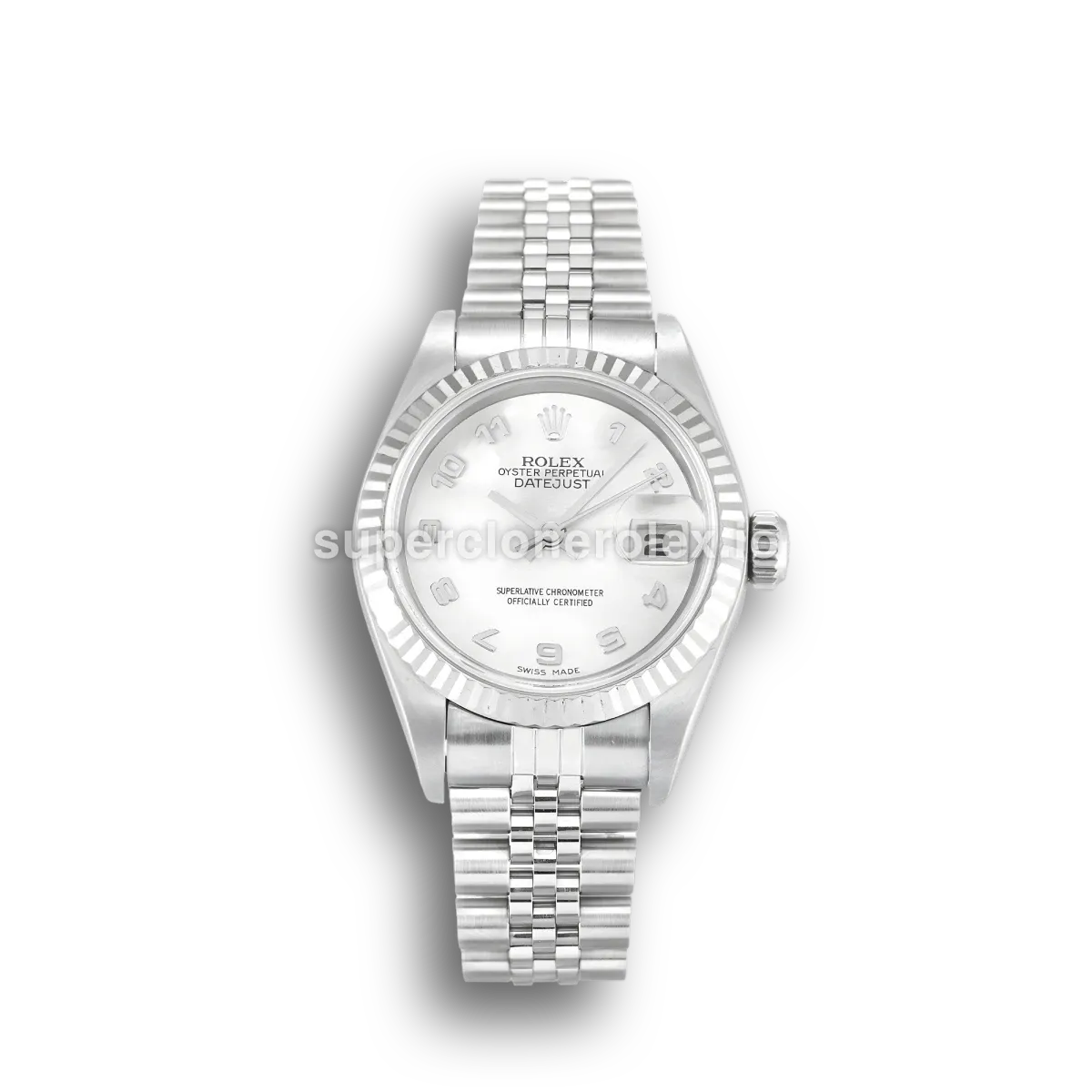 Rolex Lady-Datejust 79174 esfera de nácar blanco 26mm en acero réplica