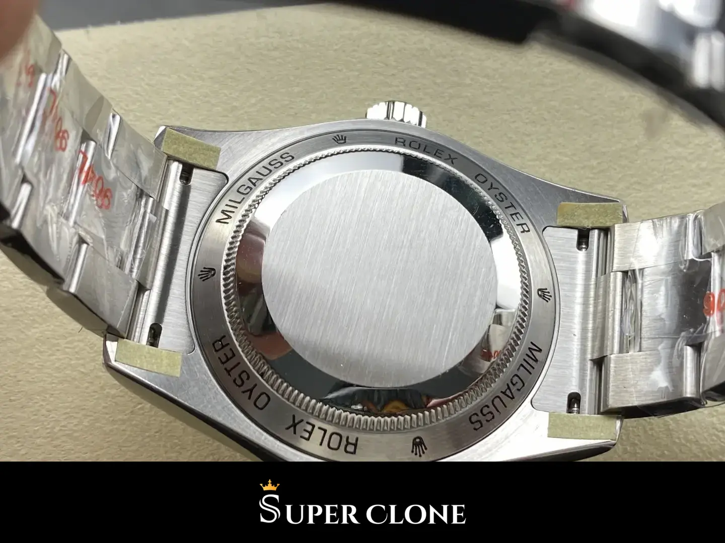 Rolex Milgauss 116400GV replica, esfera azul, vista 2
