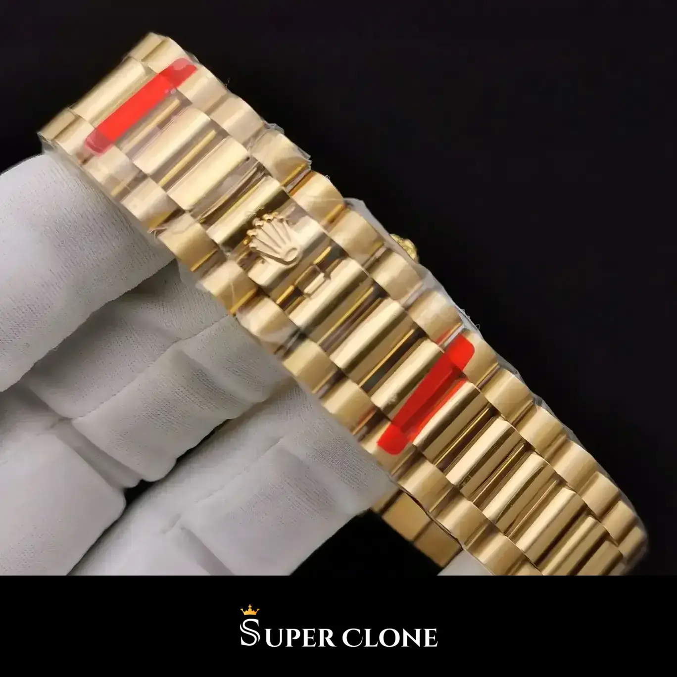 Rolex Milgauss 116610 replica, esfera blanca, detalle del bisel