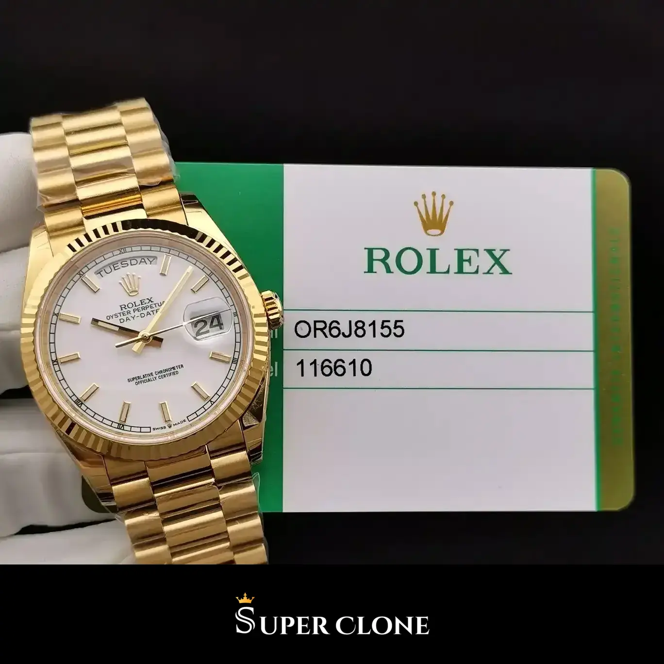 Rolex Milgauss 116610 replica, esfera blanca, aguja de segundos naranja