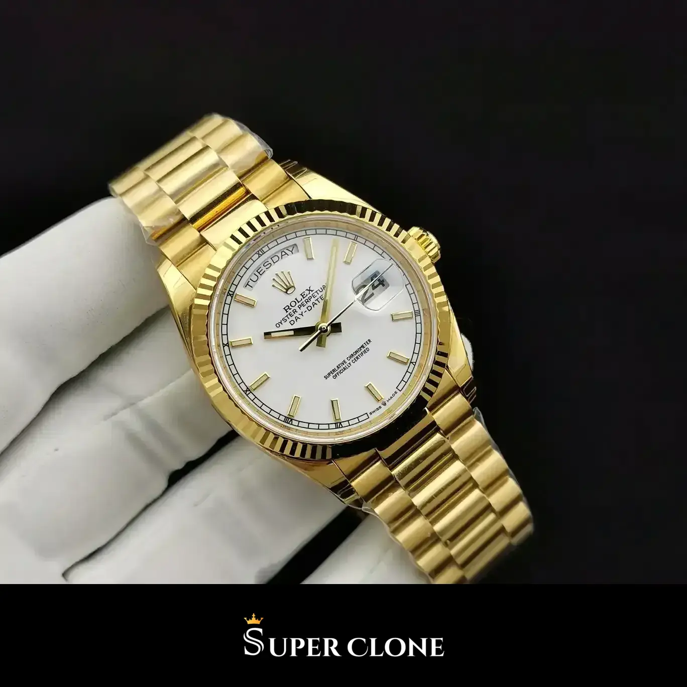Rolex Milgauss 116610 replica, esfera blanca, números arábigos 3-6-9