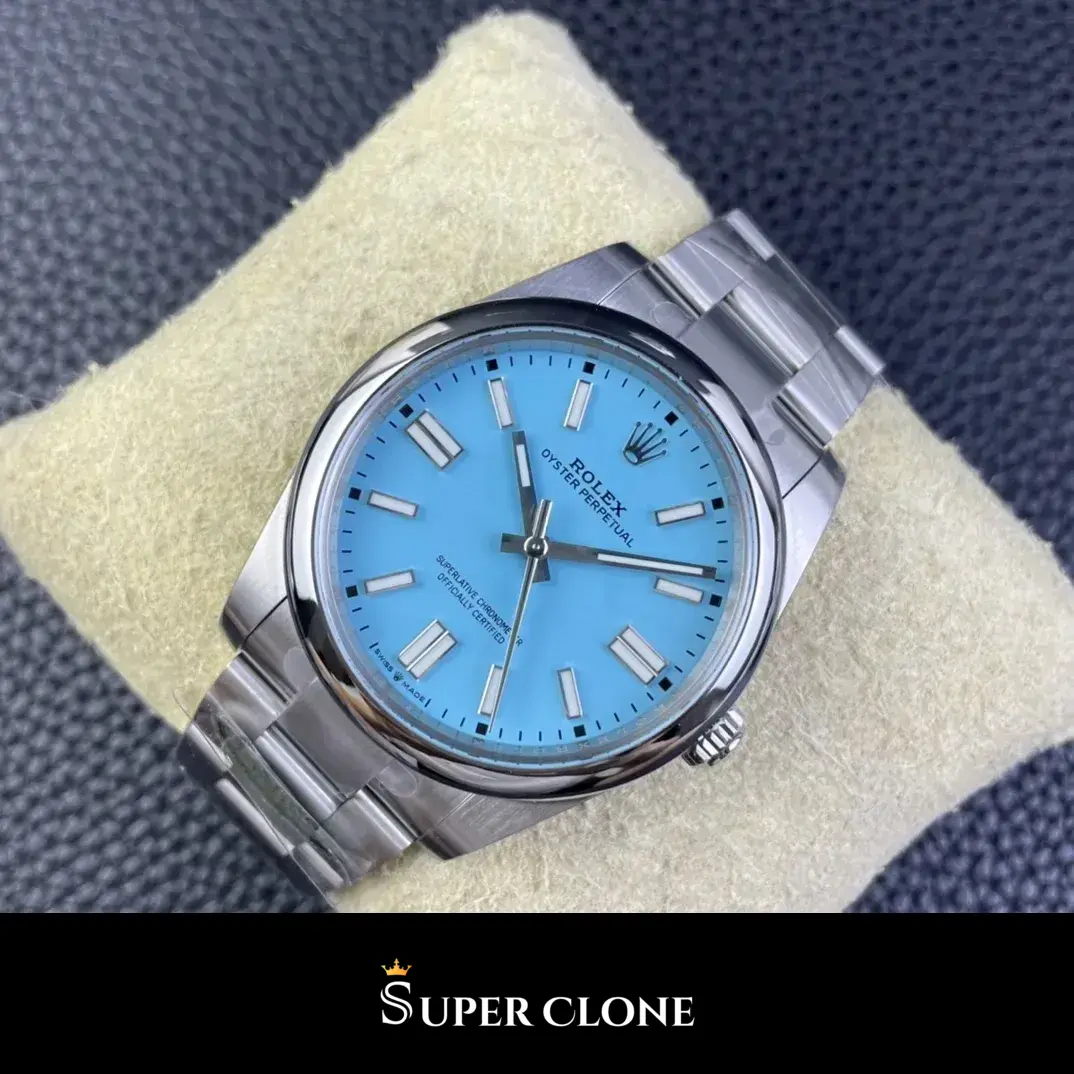 Rolex Oyster Perpetual 124300 replica, esfera negra, vista 10