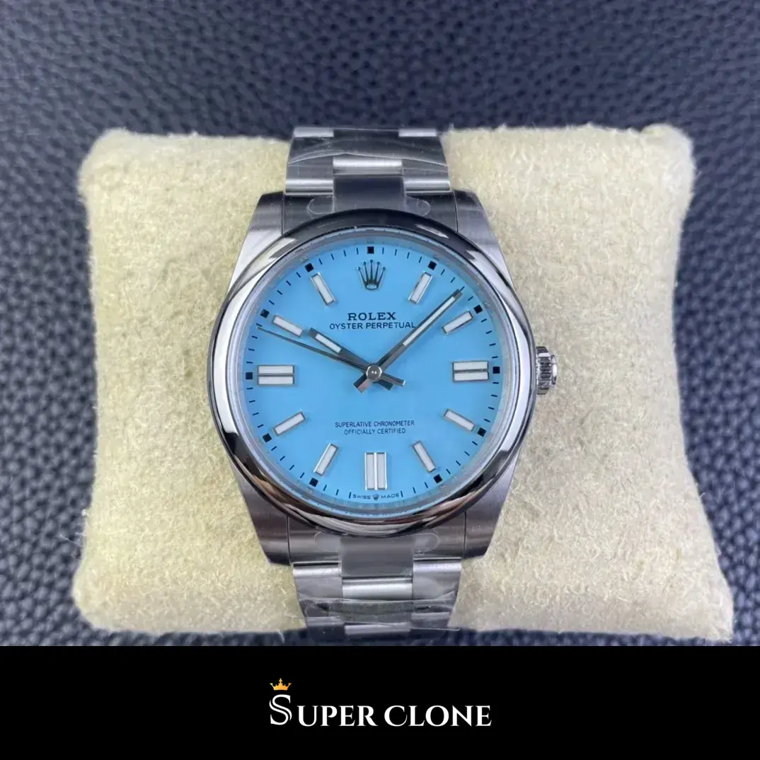 Rolex Oyster Perpetual 124300 replica, esfera negra, vista 6