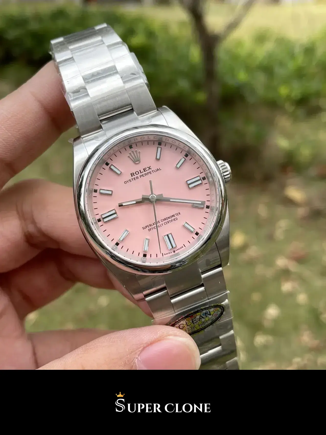 Rolex Oyster Perpetual 126000 replica, vista 10, negro