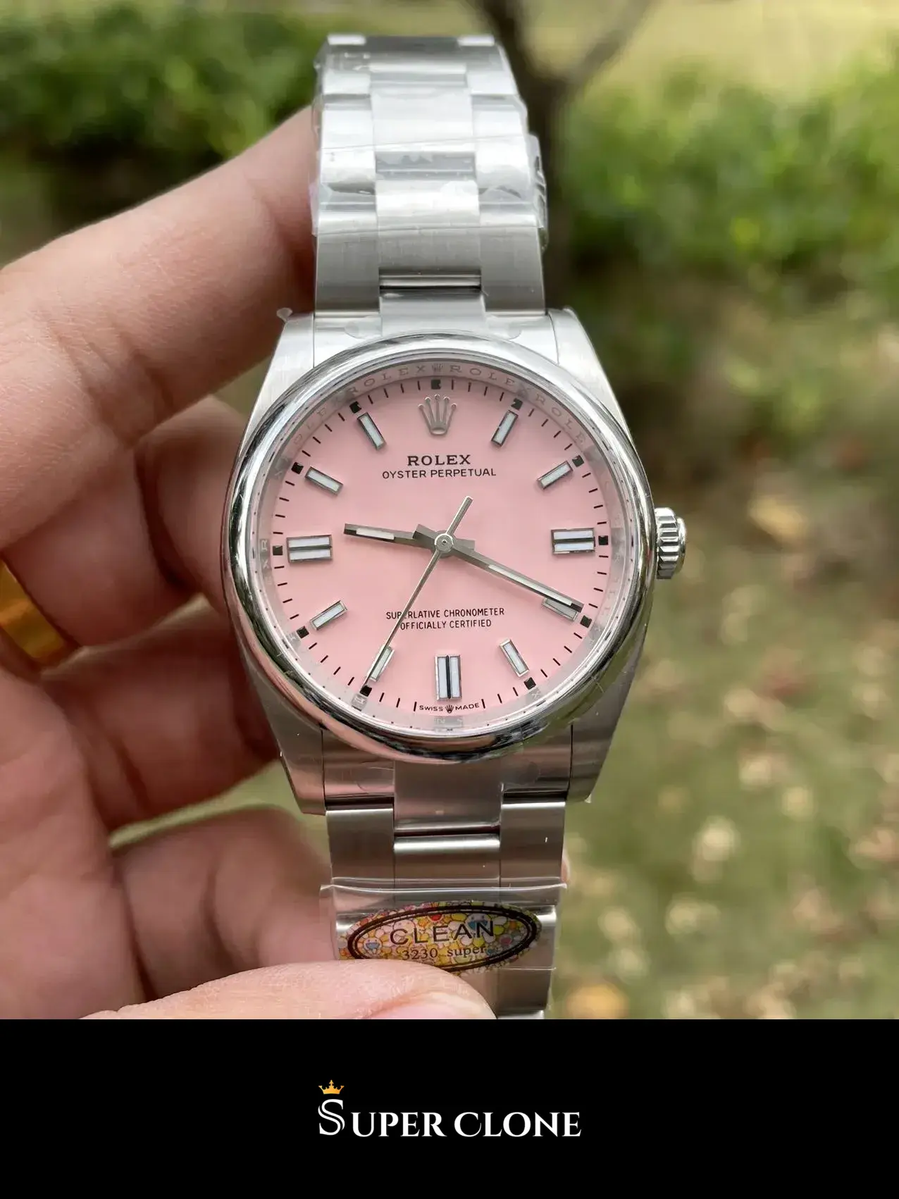 Rolex Oyster Perpetual 126000 replica, vista 9, negro