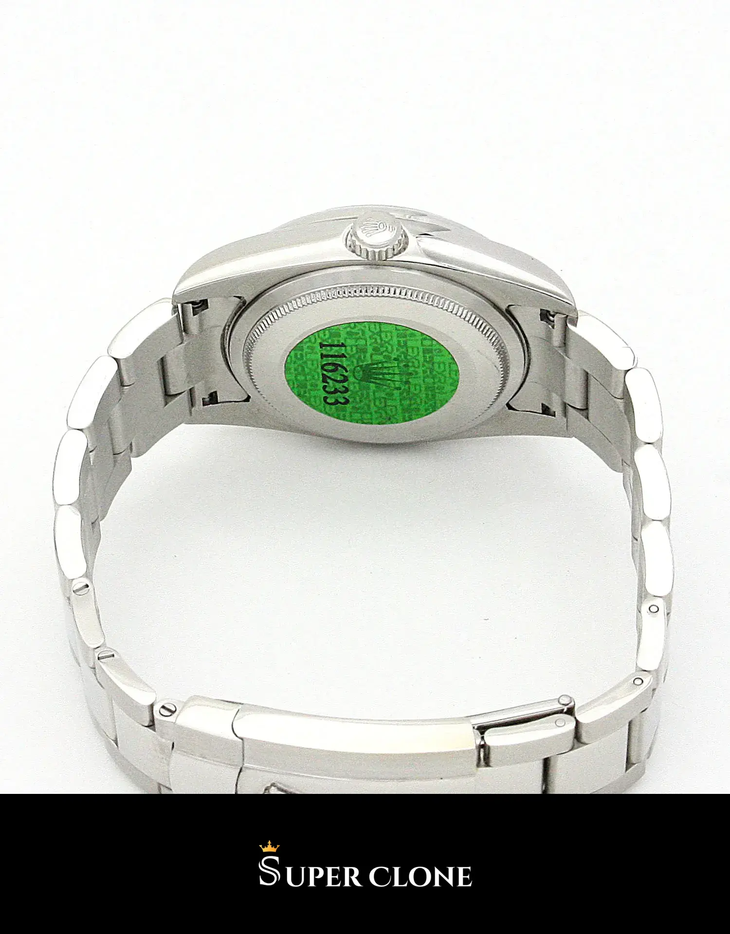 Rolex Oyster Perpetual 177200 replica, esfera negra, vista 5