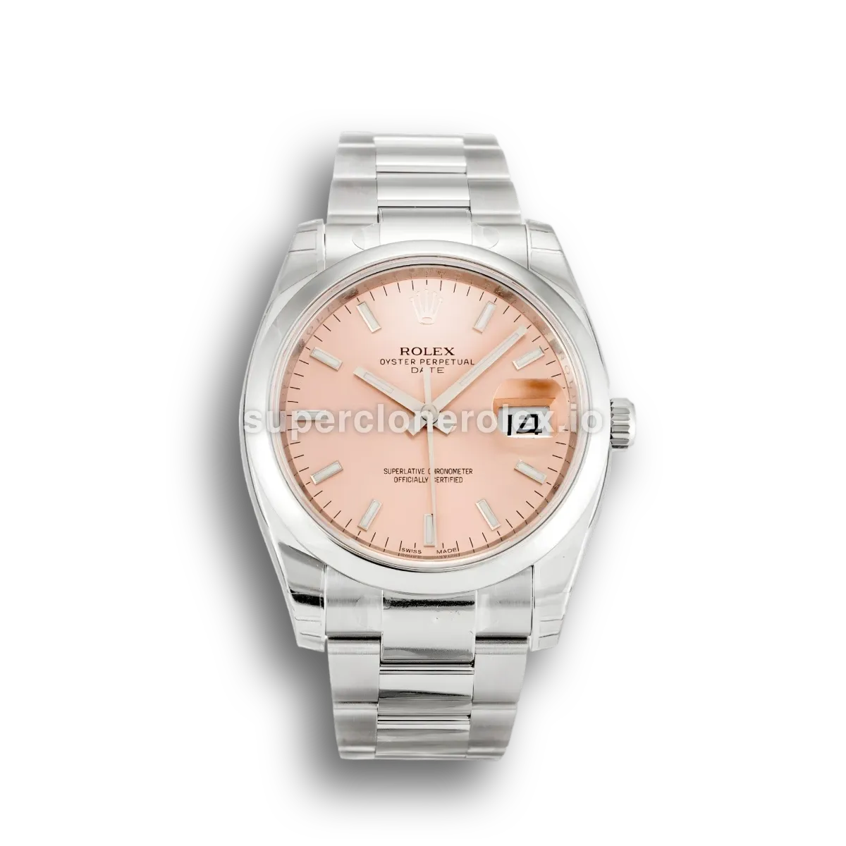 Rolex Oyster Perpetual 115200 esfera salmón sunburst de 34 mm sin fecha réplica