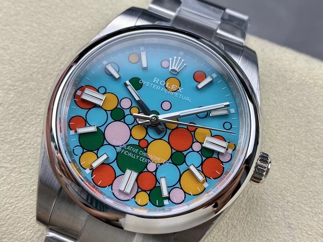 Rolex Oyster Perpetual 124300 replica, perfil lateral de la caja