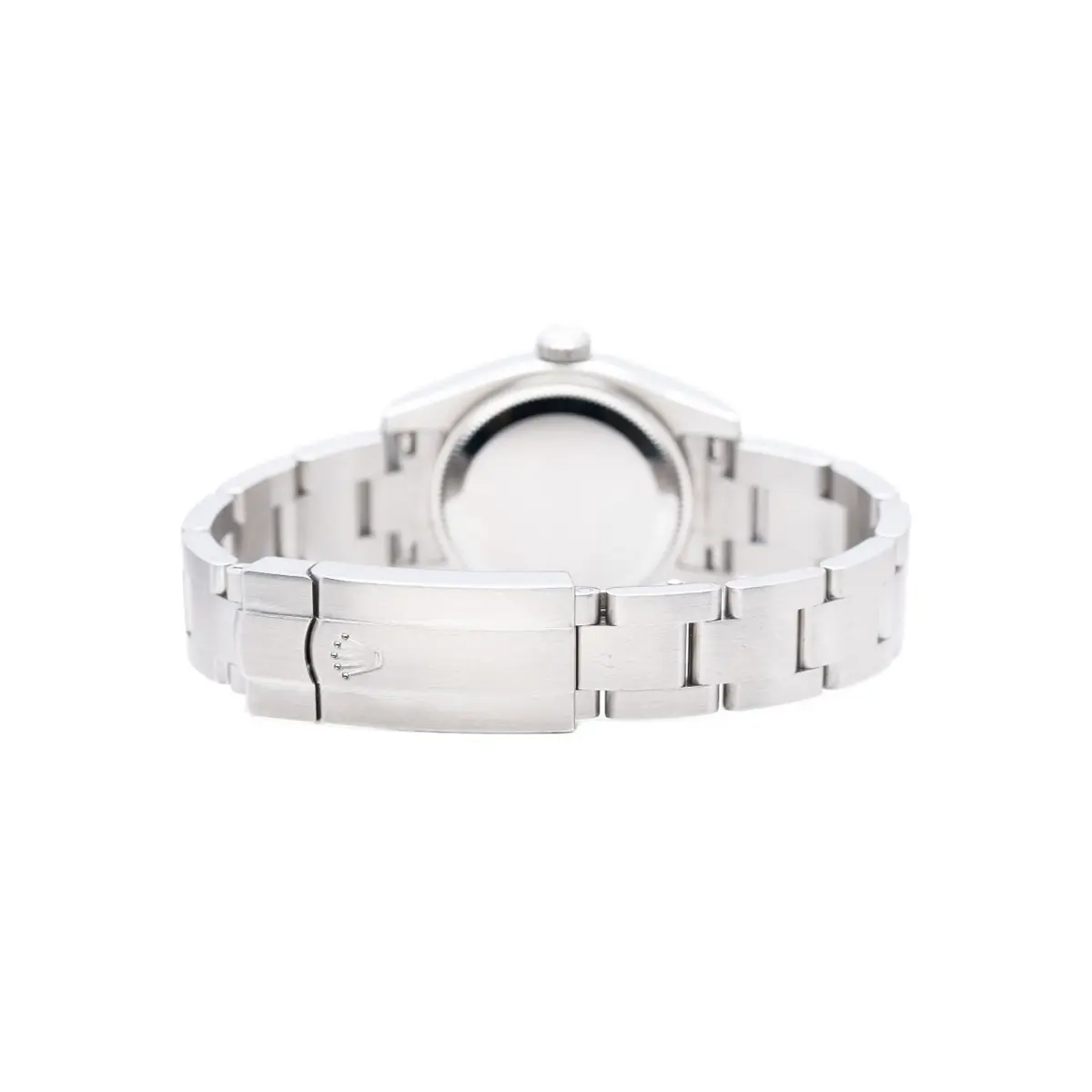 Rolex Oyster Perpetual 176210 replica esfera plata, macro del bisel