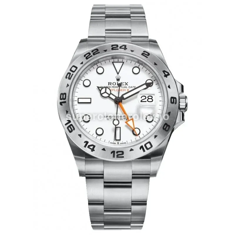 Explorer 226570 Polar réplica automática japonesa esfera blanco — vista frontal
