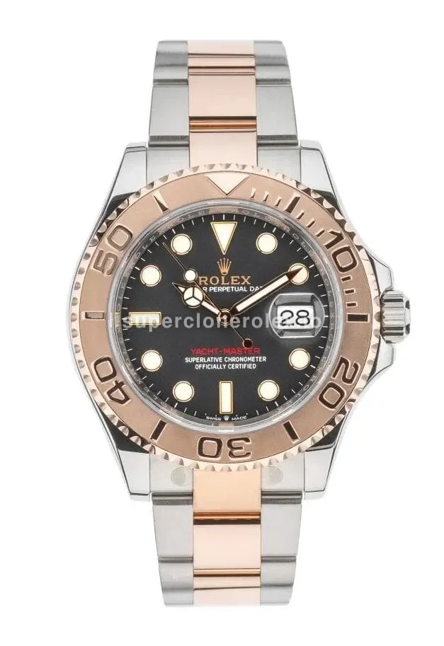 Rolex Yacht-Master 126621 réplica esfera chocolate — vista frontal