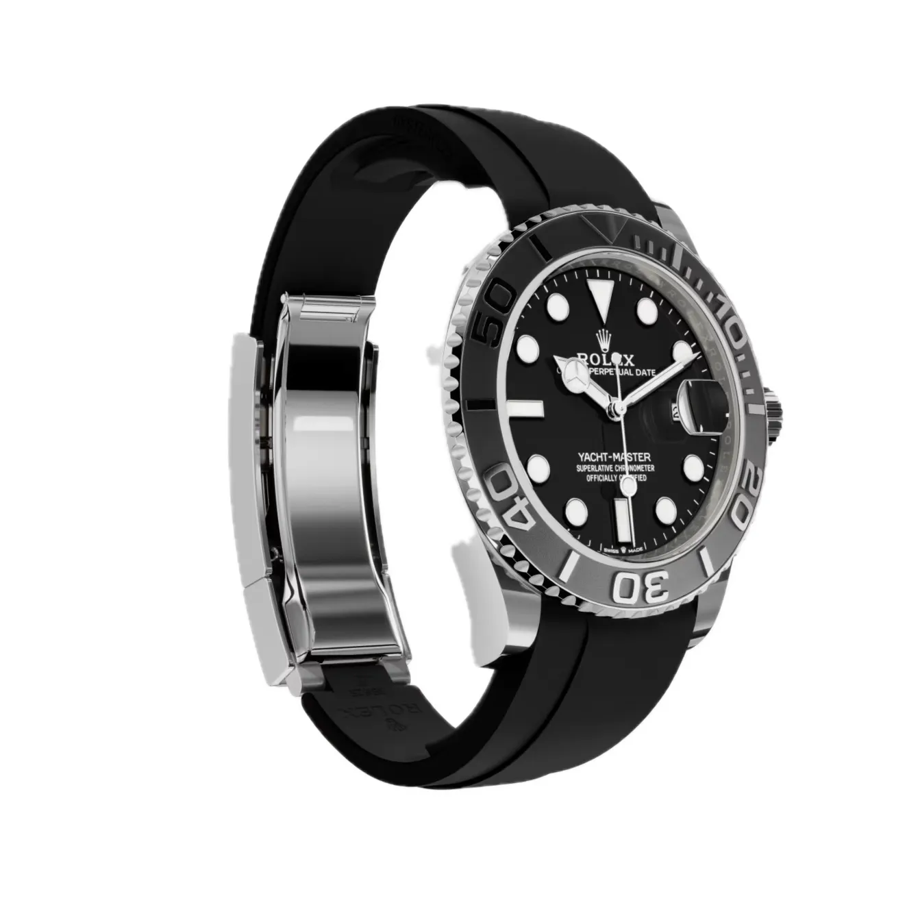 Yacht-Master 226659 replica 42 mm, detalle de corona y caja