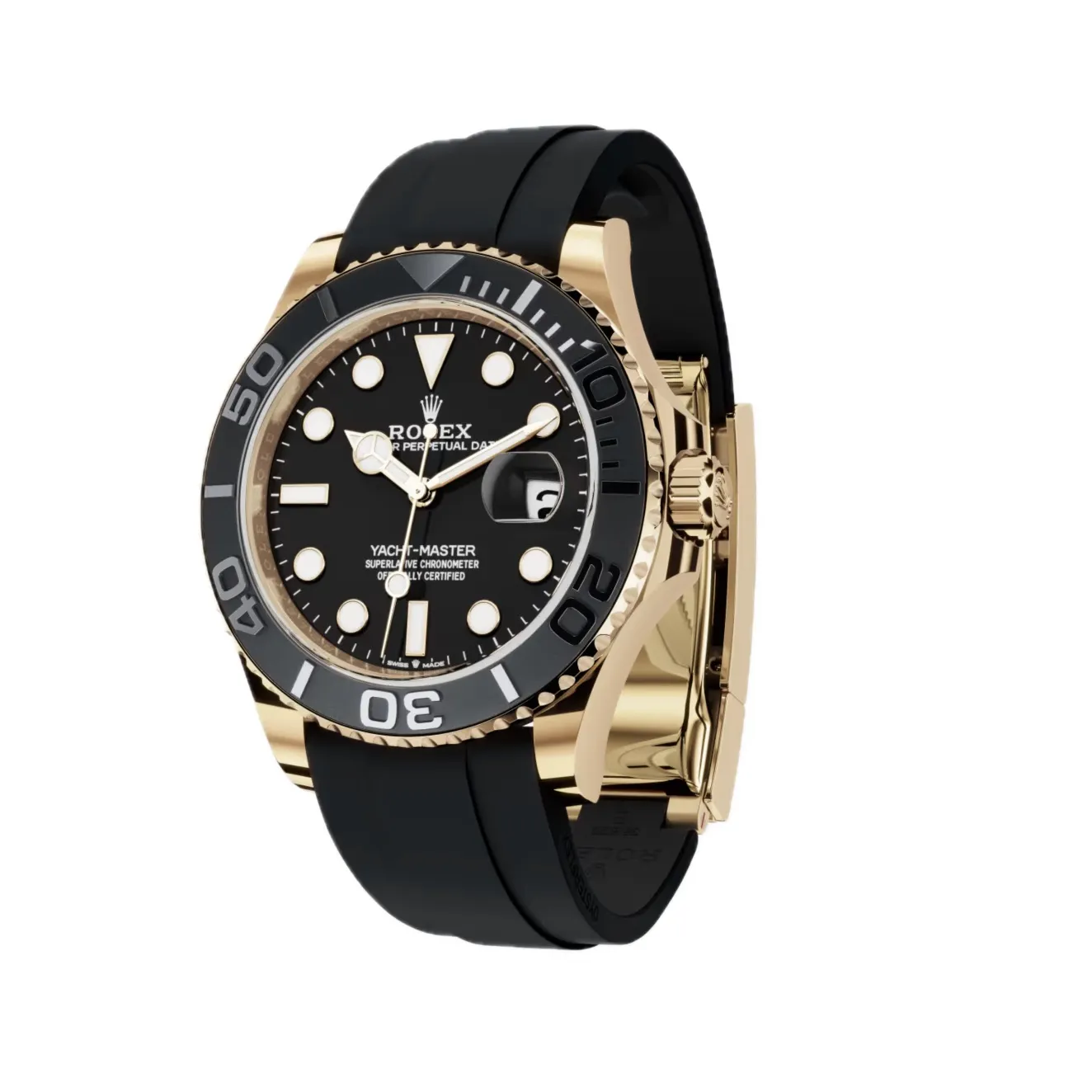 Rolex Yacht-Master 226658 replica 42mm, detalle de la esfera negra