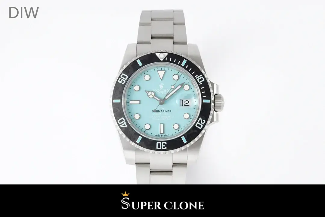 Rolex Submariner Parakeet 116610 Miyota replica, detalle del brazalete, Oyster de acero