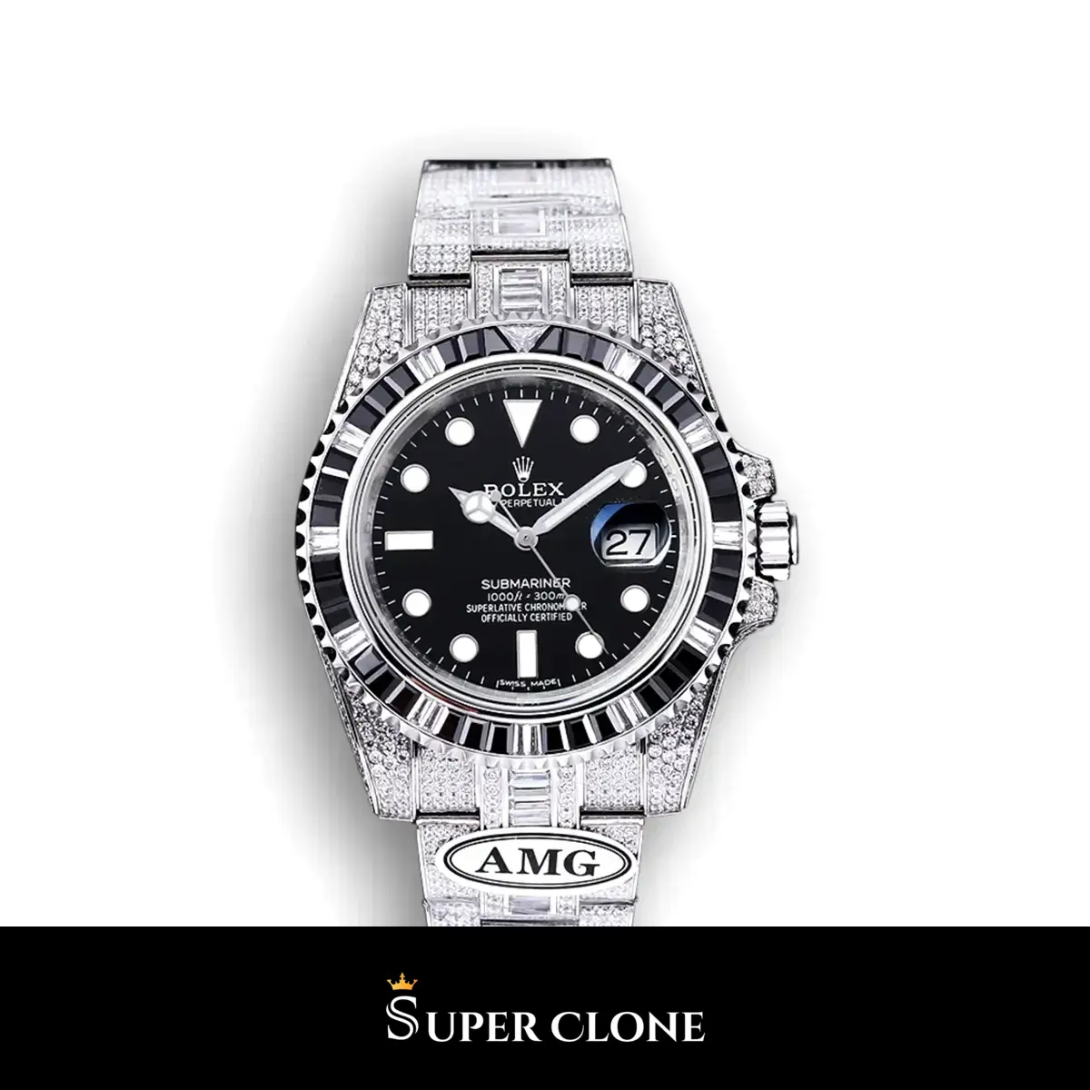 Rolex Submariner 116610LN réplica Miyota esfera negro — vista frontal