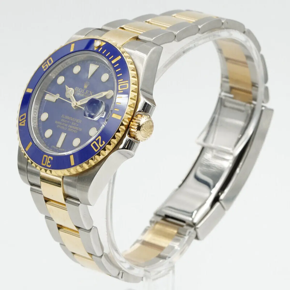 Rolex Submariner Bluesy 116613LB replica, detalle del fondo, Rolesor bicolor
