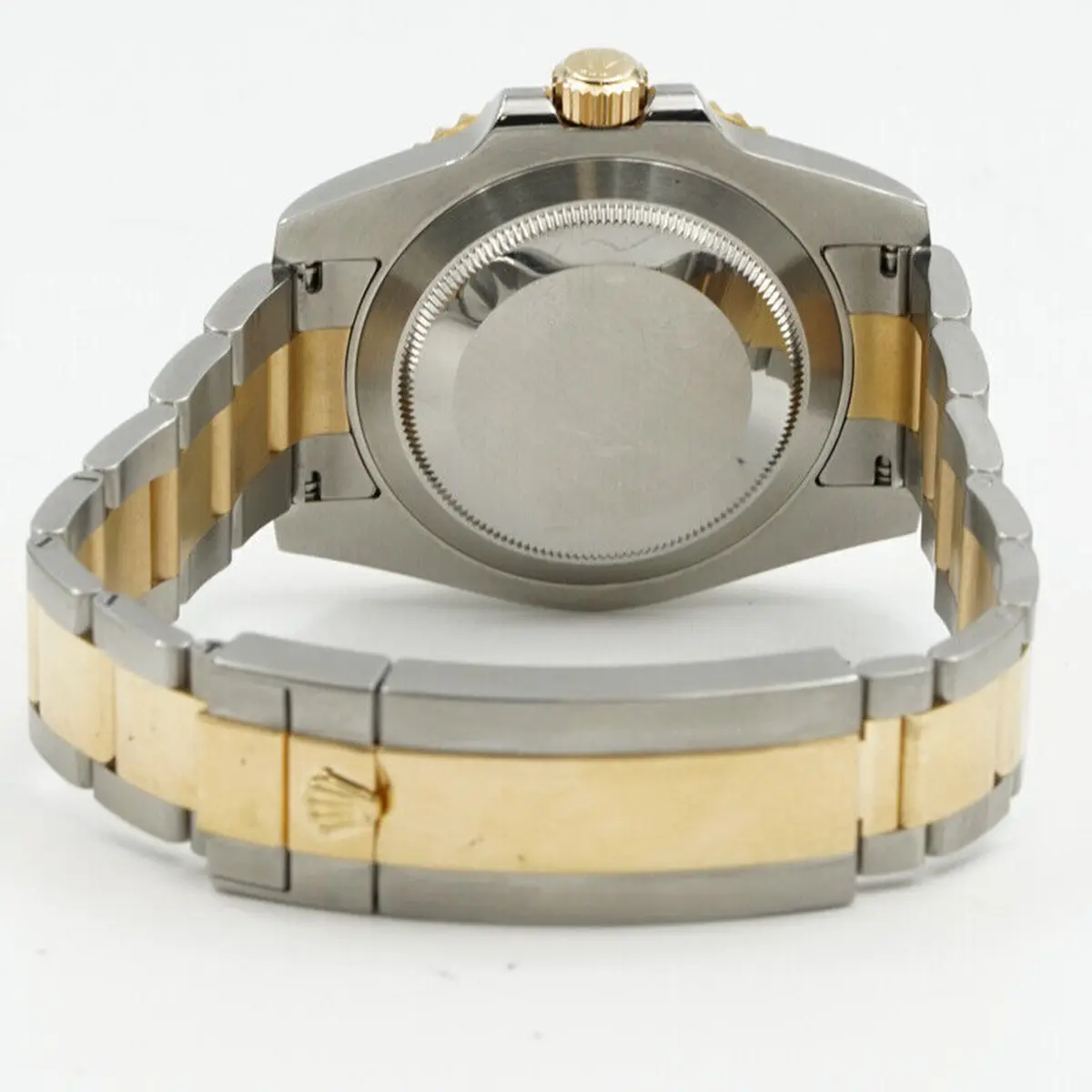 Rolex Submariner 116613LB replica, foto en muñeca, esfera azul Bluesy