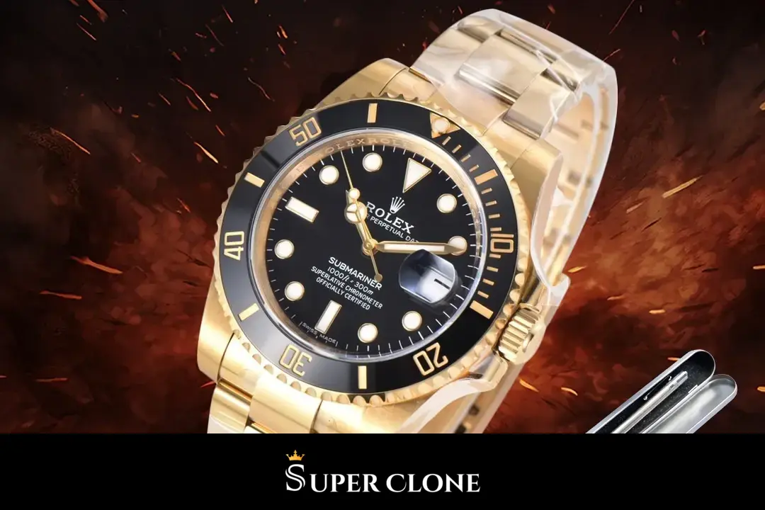 Rolex Submariner 116618LN Rolex replica, macro del bisel, inserto Cerachrom negro
