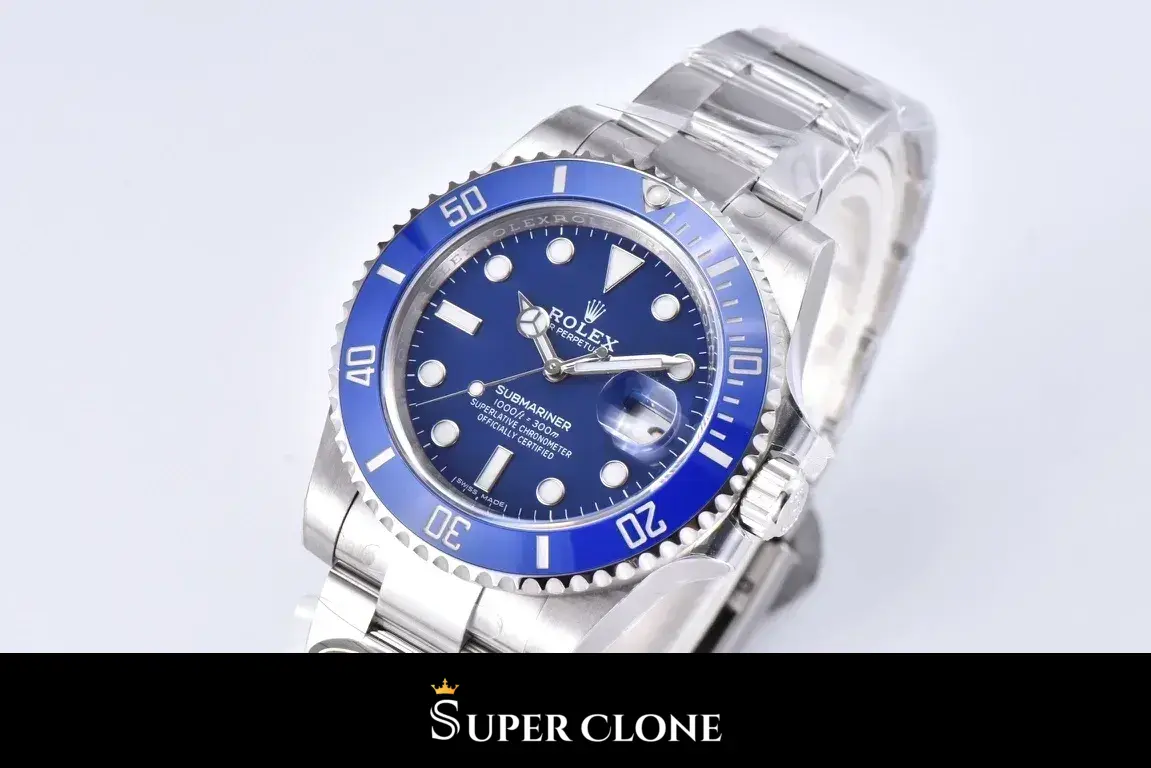 Rolex Submariner «Smurf» 116619LB esfera azul y oro blanco réplica
