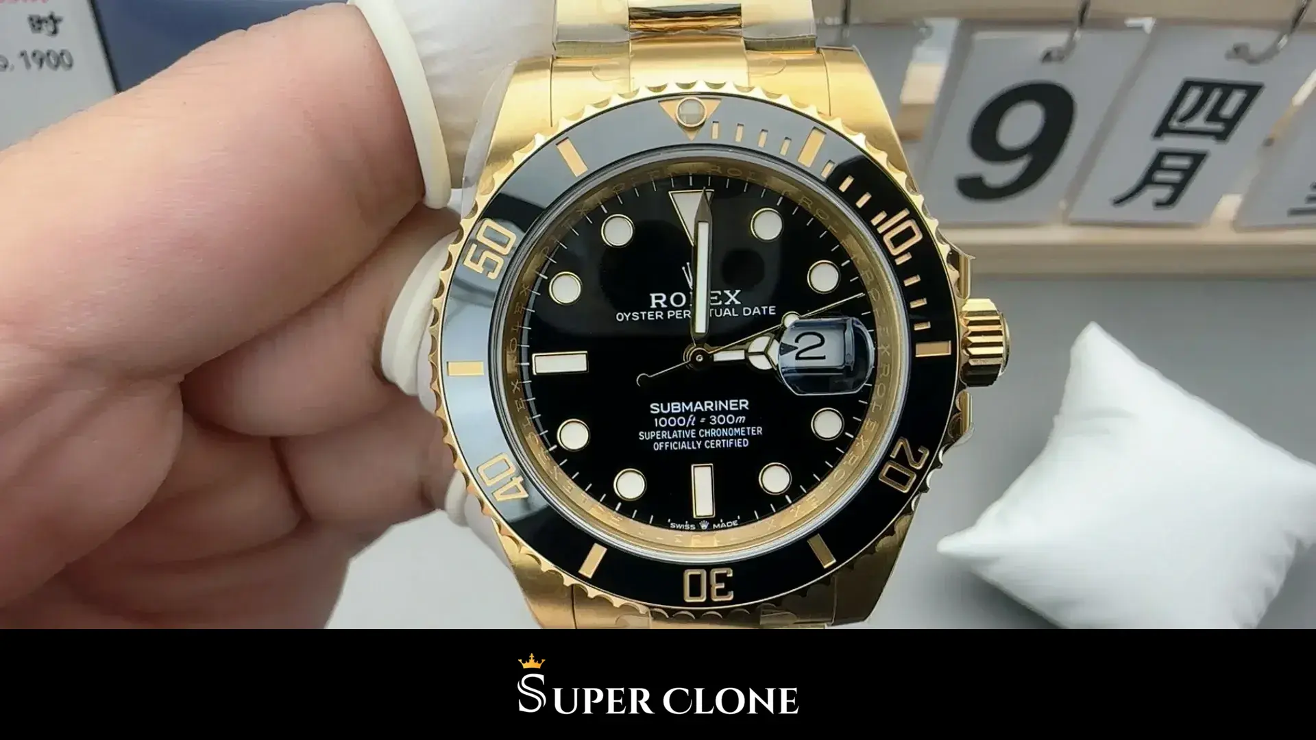 Rolex Submariner 126618LN, bisel en macro, inserto de Cerachrom cerámico negro