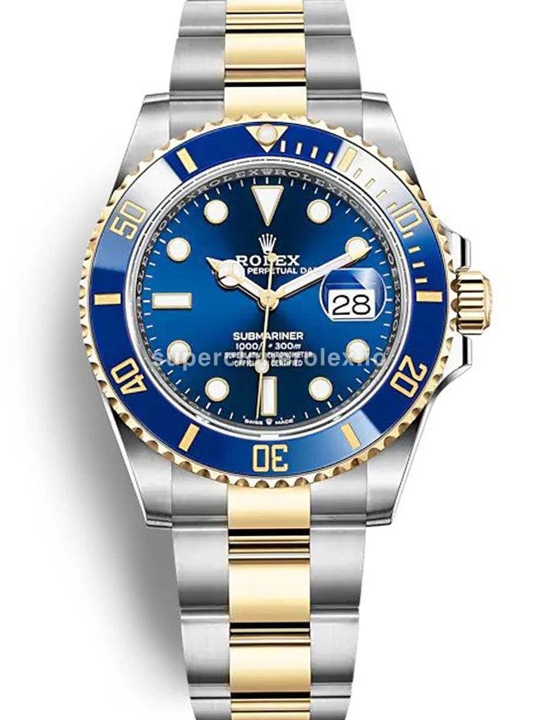 Submariner 126613LB Bluesy réplica automática japonesa esfera azul — vista frontal