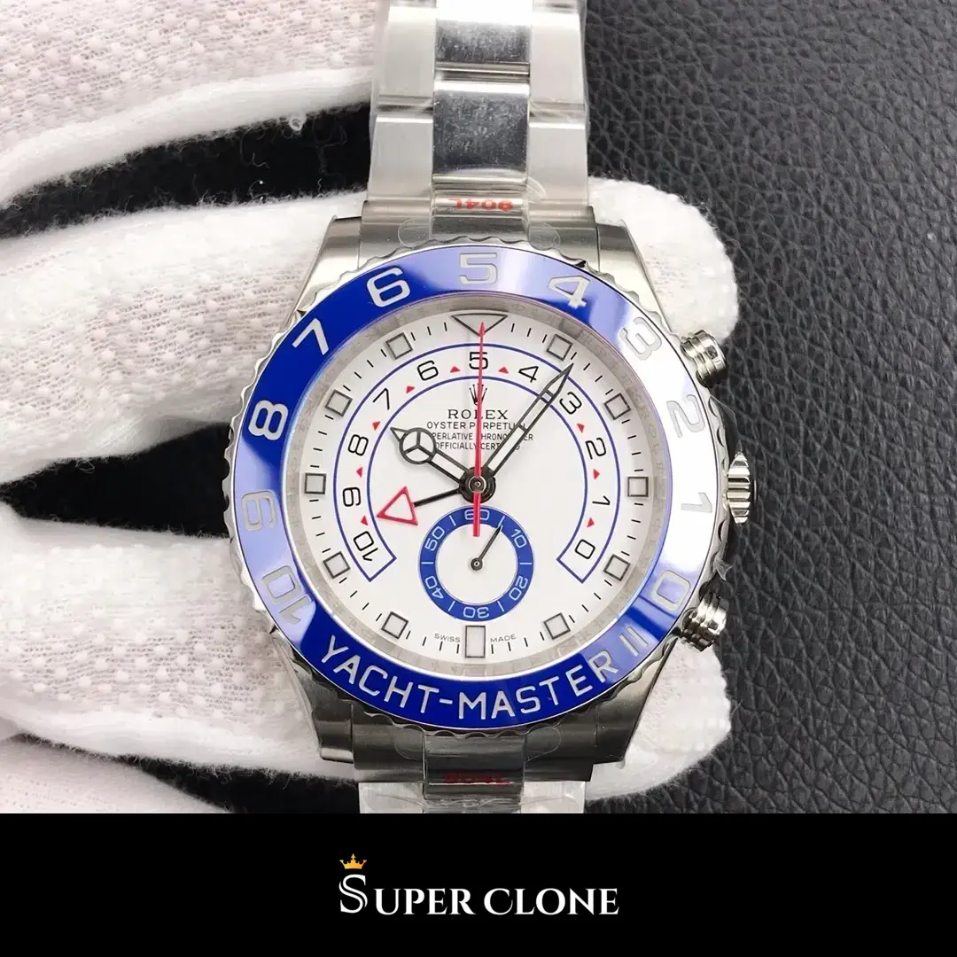 Rolex Yacht-Master II 116680 replica esfera blanca - vista 10