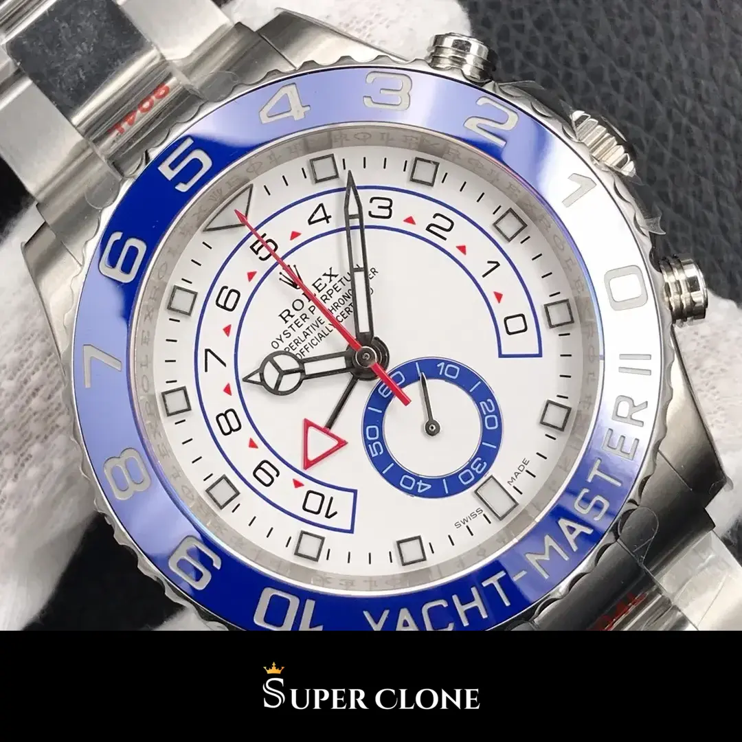 Rolex Yacht-Master II 116680 replica esfera blanca - vista 2