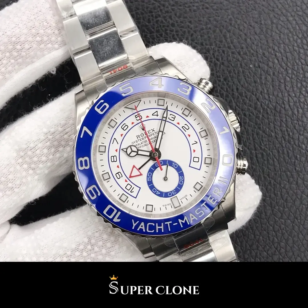 Rolex Yacht-Master II 116680 replica esfera blanca - vista 3